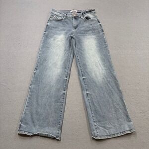 YMI Baggy Jeans Women's 11/30 Blue Denim Light Wash High Rise Wide Leg Retro Y2K